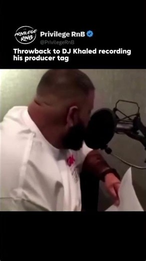 Throwback to DJ Khaled recording his producer tag