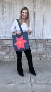 Missouri Star Quilt Company on Instagram: "Check out that bag! So dreamy. We’re busy sewing up a storm and making friends at the Doan Girls retreat, but we want to make sure that you know about the next At Home with Misty tutorial! This Monday, see how Misty pieces together the Star Flower Tote Bag."