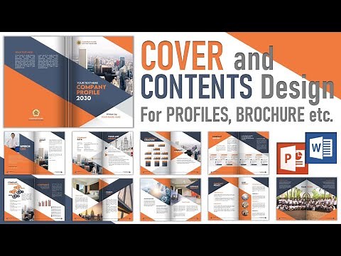 Cover and Content Design for Company Profile in Ms Word PPT