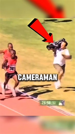 Watch the Cameraman Almost Beat the Athlete😱
