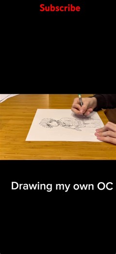 Drawing my own OC #manga #anime