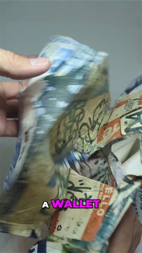 This "Street Art Style Mighty Wallet" was one of the early designs. Amazing to see one come through for recycling like this - means that someone had this bad boy for many many years. | mighty wallet®