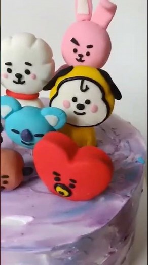 BT21 Cake Simple Design #BTS#please support my channel#Short