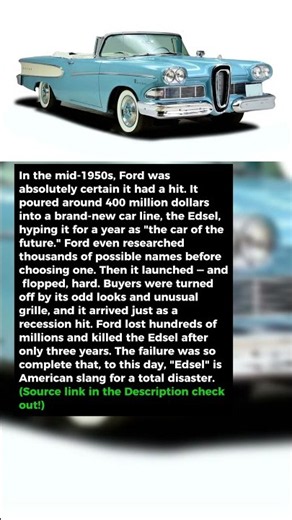 Ford Was So Sure This Car Would Win That Its Failure Became a Punchline#car