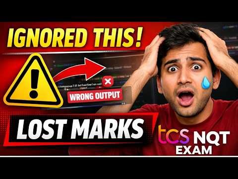 Biggest TCS NQT Coding Mistake ⚠️ Avoid Losing Marks
