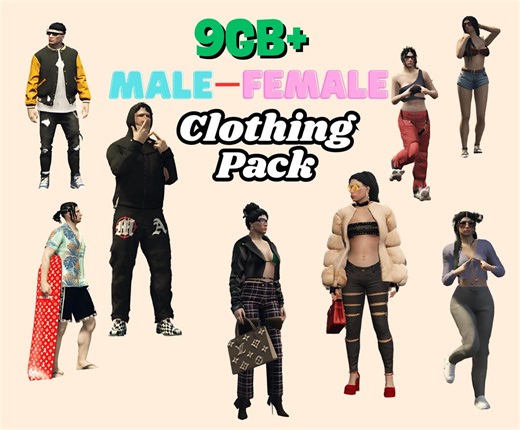Fivem Optimized Clothing Pack: Male & Female Outfit Bundle - Etsy