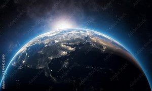 Earth, a blue marble in space, orbits the sun, with its moon as a constant companion