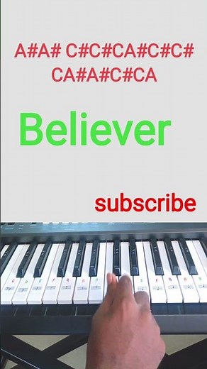 believer imagine dragons part 2 (EASY PIANO TUTORIAL) believer imagine dragons easy piano tutorial