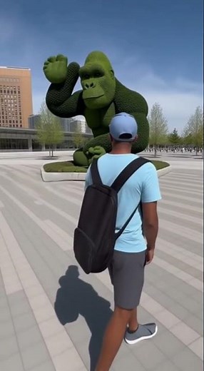 The king Kong becomes alive after fart