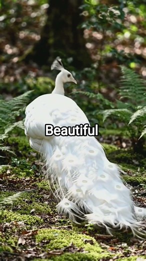 Nature’s Most Beautiful Secret: The White Peacock! 🦚✨#WhitePeacock #NatureBeauty #RareBirds