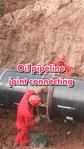 Oil pipeline joint connection. #chinaconstruction ##chinainfrastructure #oilpipeline
