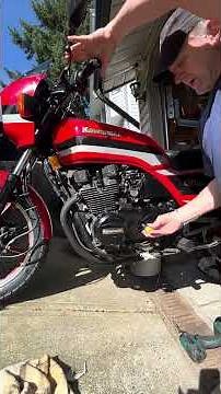 Adjusting the clutch #jeftekmetalgarage #motorcycle #kawasaki