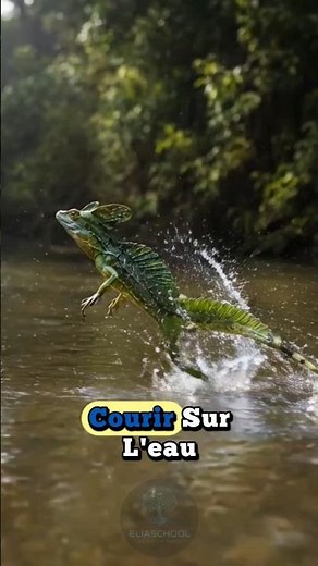 Le lézard qui court sur l'eau existe vraiment ! #basilic #naturefascinante #scienceshorts #animaux
