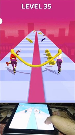 girl challenge 💇🏻‍♀️😲 runner best mobile game level-35 #shorts #funny #games