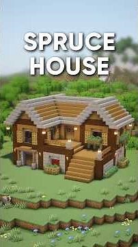 Minecraft Tutorial | Easy Spruce House 🏠 #minecraft