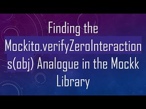 Finding the Mockito.verifyZeroInteractions(obj) Analogue in the Mockk Library