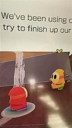 Shy Guy is taking and helping his friends in King Bowser's Keep
