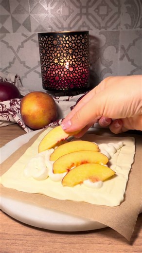 Peach Cream Cheese Puff Pastries 🍑 | Easy Summer Dessert