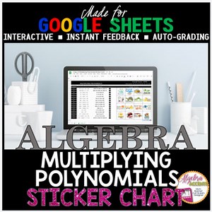 Multiplying Polynomials DIGITAL STICKER CHART