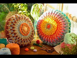 (Cocoon cushion) Step by step in crochet