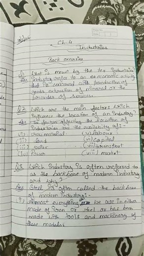 class 8 NCERT SST chapter 4 industries geography #youtubeshorts #classeight #shortvideo #motivation