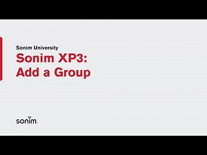 Sonim XP3 - AT&T EPTT Add a group