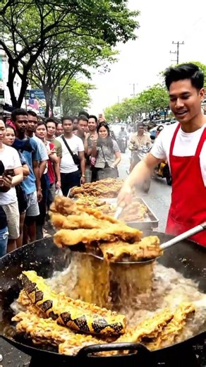 fried batik python crispy and crispy