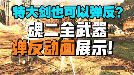 特大、鞭子都能弹反？黑暗之魂2全武器弹反演示与弹反帧数表分享