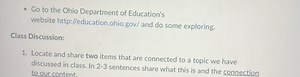 - Go to the Ohio Department of Education's website http://educa... | Filo