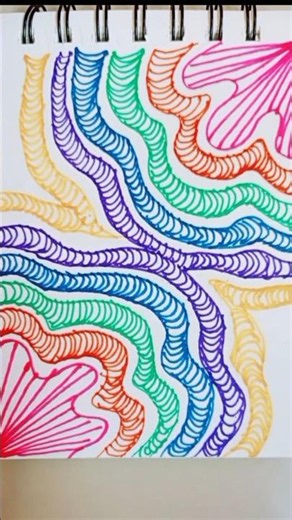 Watch This Simple Drawing Turn 3D! 🔥#art #zentangle #satisfyingvideo #drawingvideo