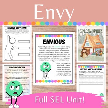 Feeling Envy SEL Unit — Elementary Social Emotional Learning & Awareness Tools