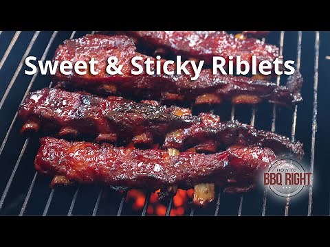 DELICIOUS Pork Loin Riblets Recipe - Slow Smoked and Glazed with a Sweet & Sticky Sauce!