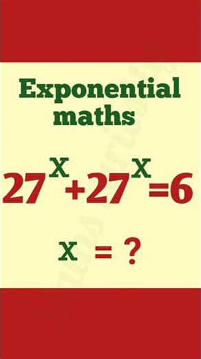 solve for x #mathproblem #exponents