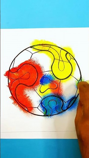 Coloring Football with Different Colors ⚽️#football #coloring #shorts