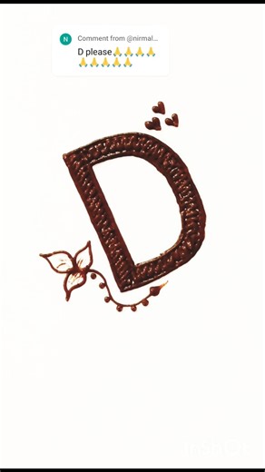 "D" letter mehndi design😍✨#trending #mehndi #viral#alphabet #shorts #manishasmehndiarts