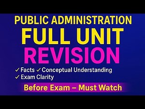 UGC NET Public Administration Full Unit Revision |Facts,Concepts &Exam Clearity|December session2025