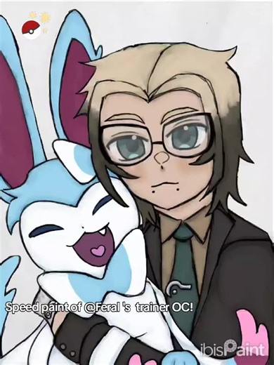 Speed Paint of @Feral's Trainer OC - Digital Art