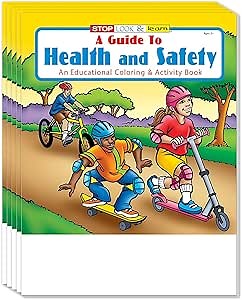 ZOCO – Health and Safety Coloring & Activity Books for Kids (50 Bulk Pack, Without Crayons) – Educational Wellness Activities for Ages 3+