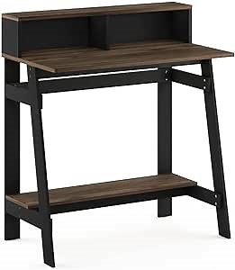 Furinno Simplistic A Frame Computer Desk, 17.9"D x 31.6"W x 35.5"H, Columbia Walnut