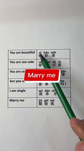 31K views · 877 reactions | Marry me#learnmandarin #learnchinese #chineseteacher #chinesebook #trend | Jenny | Facebook