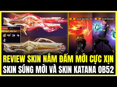REVIEW OF THE AWESOME FIST AND LEOPARD FIST SKINS, NEW GUN SKINS, AND KATANA OB52 SKIN | Free Fire
