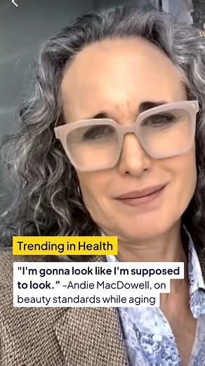 "This concept [of needing to look young] has demeaned us as we age. It has now made us feel shameful," MacDowell said in a video clip for the Drew Barrymore Show. #andiemacdowell #drewbarrymore #aging 📸 IG/Drew Barrymore Show | Health