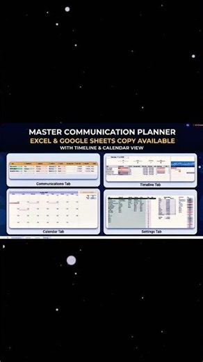 Master Communication Planner: The Ultimate Calendar & Timeline Tracker (Excel & Google Sheets)