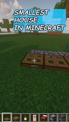 Smallest Minecraft House tutorial #minecraft #minecraftshorts #shorts