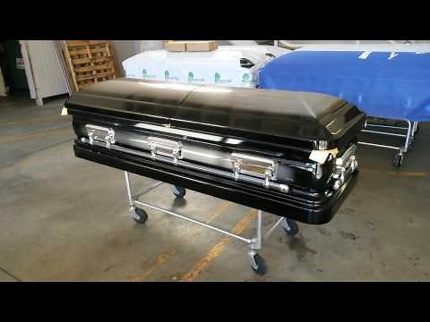 'Black Onyx' - Steel Casket - ExpressCasket.com - Caskets for Sale