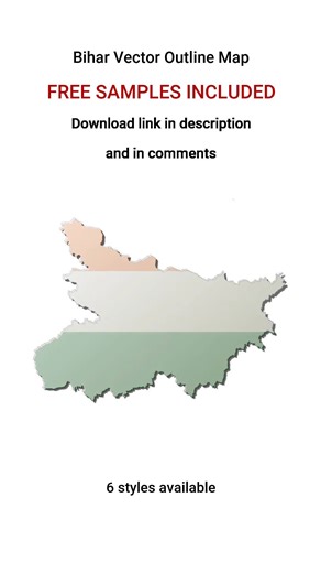 Editable vector map of Bihar - FREE downloads