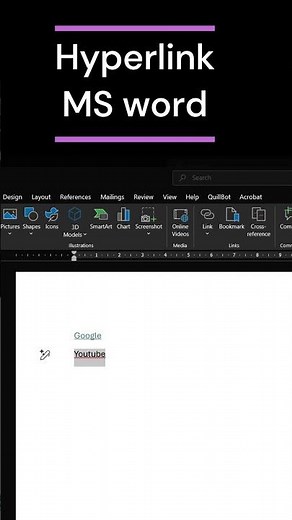 How to insert a Link in MS Word? #hyperlink msword