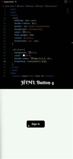 HTML Button 4 #shorts #shortsfeed #shortvideo