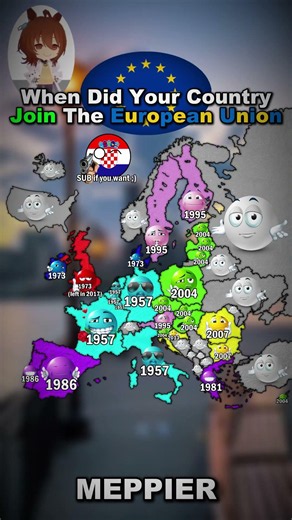 When Did Your Country Join The European Union 🤑 #mapping #map #history #geography #meme #europe