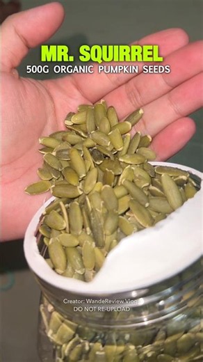 Healthy Snack Alert! 🌰 Mr. Squirrel Organic Pumpkin Seeds | High-Protein Snack